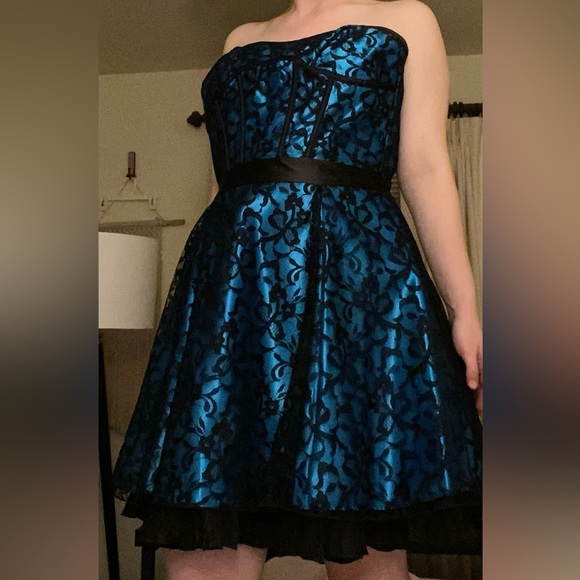 Jessica McClintock | Dresses | Jessica Mcclintock Homecoming Dress Beautiful Turquoise And Black Lace | Poshmark Jessica McClintock | Dresses | Jessica Mcclintock Homecoming Dress Beautiful Turquoise And Black Lace | Poshmark